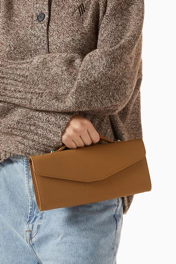 حقيبة بنمط ظرف ميني جلد