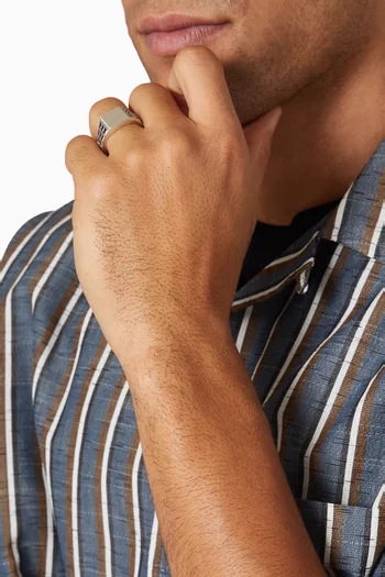 خاتم بورتكوليس فضة إسترلينية