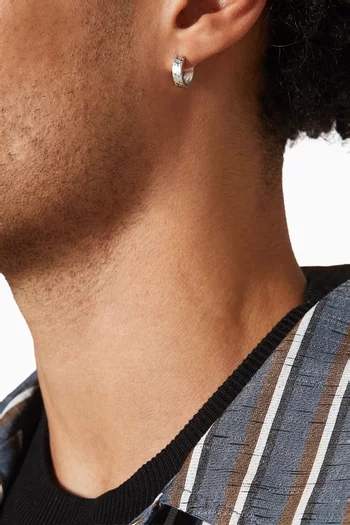 قرط منفرد فورج فضة إسترلينية