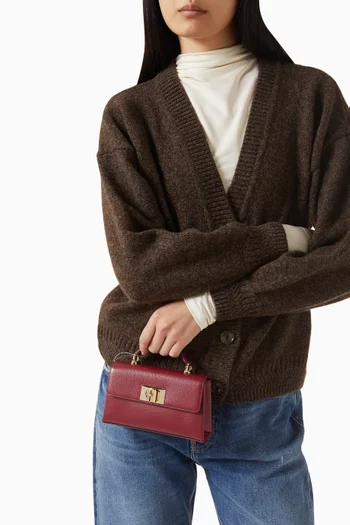 حقيبة 1927 ميني بيد علوية جلد بارز الملمس