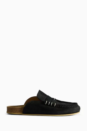 Stitch Loafers in Waxed Suede