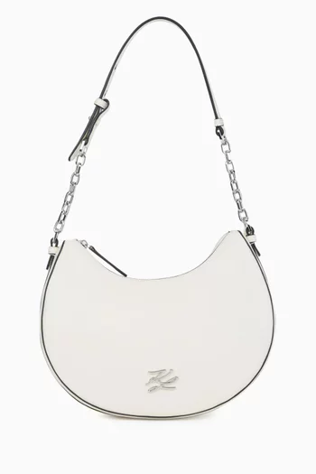 حقيبة كتف كيه/اوتوغراف بتصميم هلال متوسطة جلد