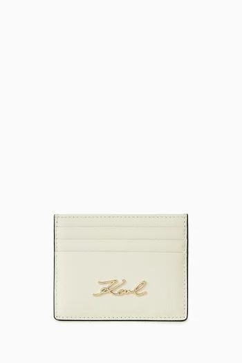 K/Signature Card Case in Leather