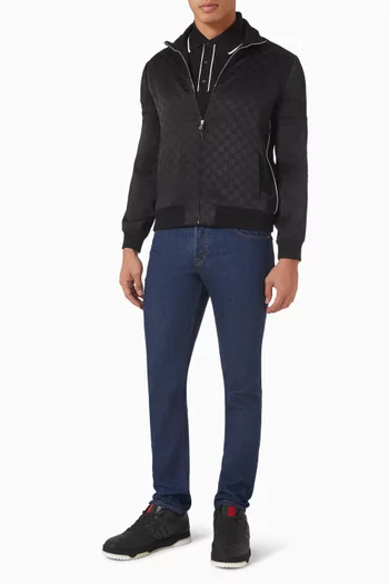 GG Jacquard Zip Jacket in Viscose-blend
