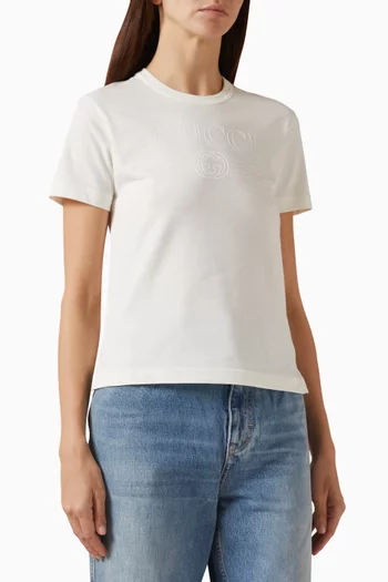 Embroidered T-shirt in Cotton