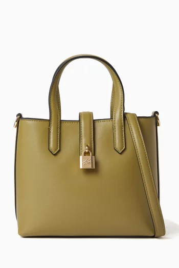 K/Autograph Padlock Mini Tote Bag in Leather