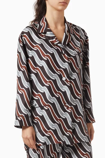 Printed Shirt in Silk Twill