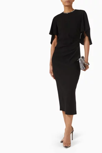 فستان سكوبوني مزين بتطريزات