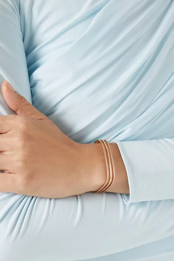 Wid Diamond Bangle in 18kt Rose Gold