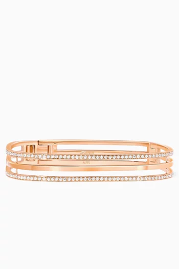 Wid Diamond Bangle in 18kt Rose Gold