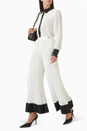 Pleated Wide-leg Pants