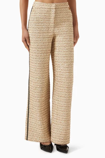 Wide-leg Pants in Bouclé