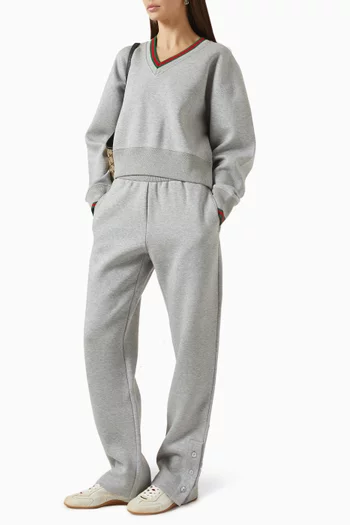 Web-trim Sweatpants in Cotton Jersey