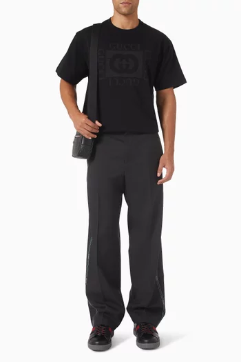 تي شيرت بطبعة شعار الماركة قطن جيرسيه