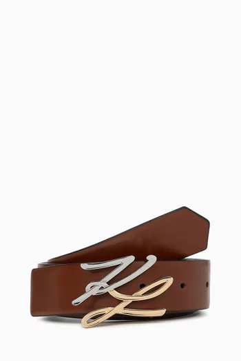 K/Autograph Belt in Leather
