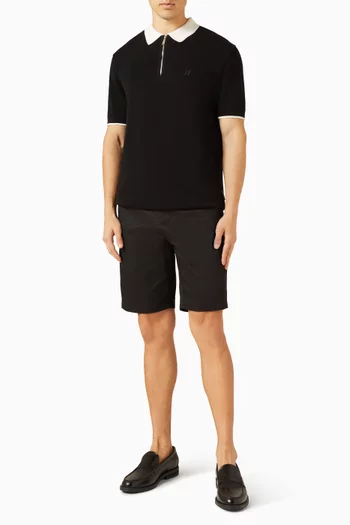 تي شيرت بولو بياقة بلون مغاير قطن