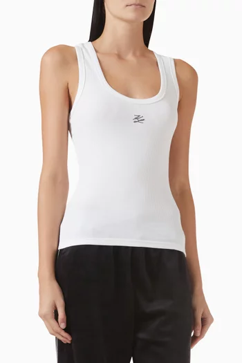 Autograph Rib Tank Top in Organic Cotton Blend