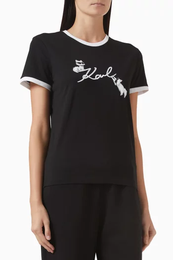 Ikon Signature Choupette T-shirt in Organic Cotton
