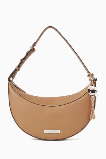 K/Ikon Halfmoon Shoulder Bag in Faux Leather