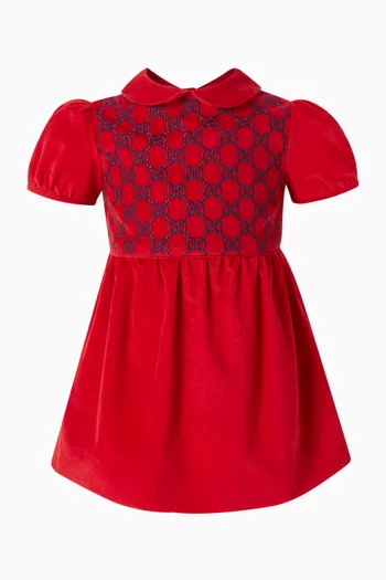 فستان بحرفي GG مخمل