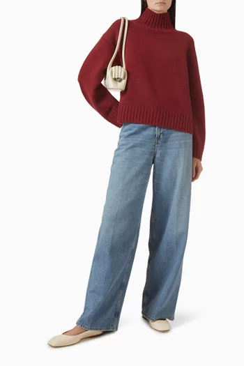 سترة كشمير بياقة عالية