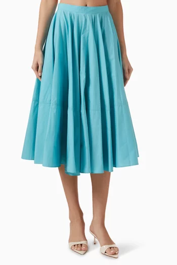 Flared Skirt in Cotton-poplin