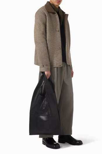 Slouchy Tote Bag in Leather