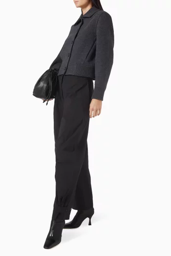 Ribbed Boiled Jacket in Merino-wool