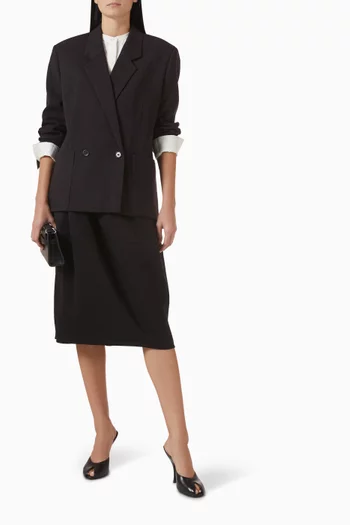 Checked Double-breasted Blazer