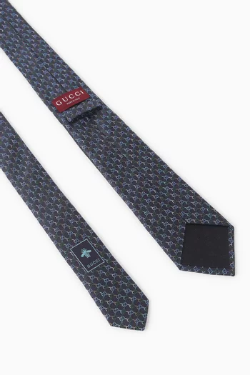 ربطة عنق بنقشة حرفي GG جاكار حرير