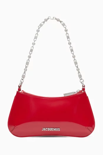Le Petit Bisou Chaîne Shoulder Bag  in Shiny Leather