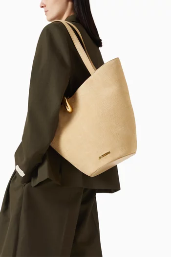 حقيبة يد لو بامبولا موين متوسطة شمواه بنقشة جلد التمساح