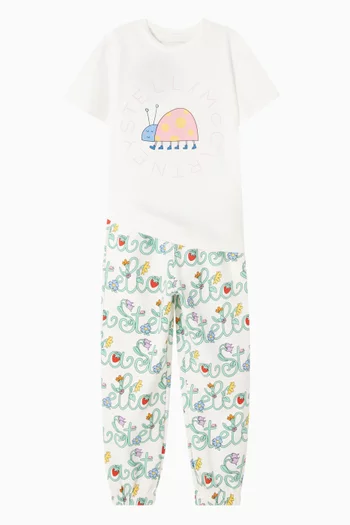 Logo Floral-print Sweatpants in Cotton