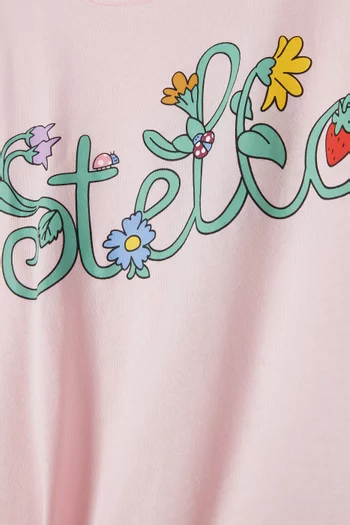 تي شيرت بشعار الماركة قطن عضوي