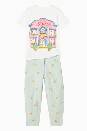 Embroidered Heart Jeans