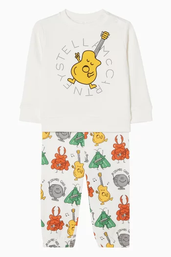 سويت شيرت رياضي قطن عضوي بشعار الماركة