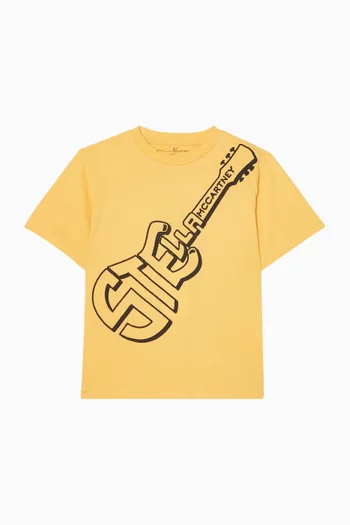 Logo Guitar T-shirt in Cotton