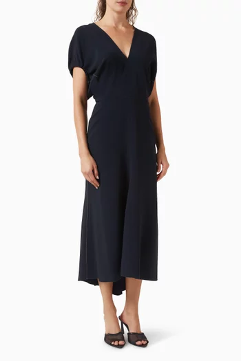 Blouson-detail Dress in Viscose