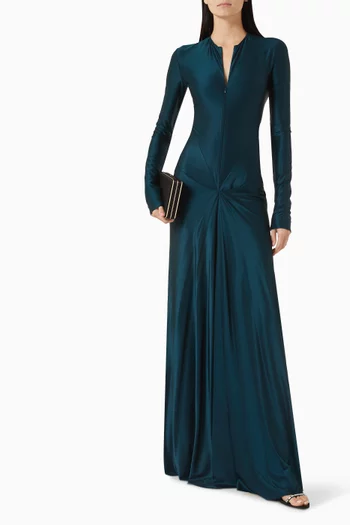 Twist-front Gown in Viscose Blend