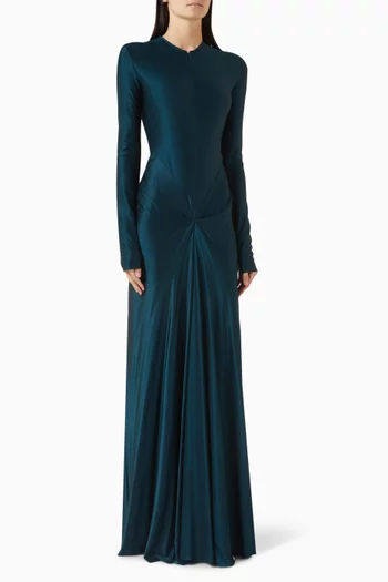 Twist-front Gown in Viscose Blend