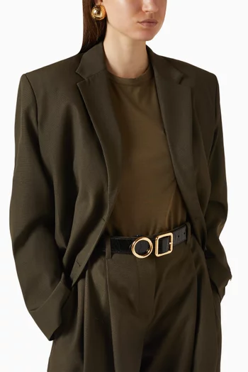 حزام ريجالو جلد بنقشة جلد التمساح