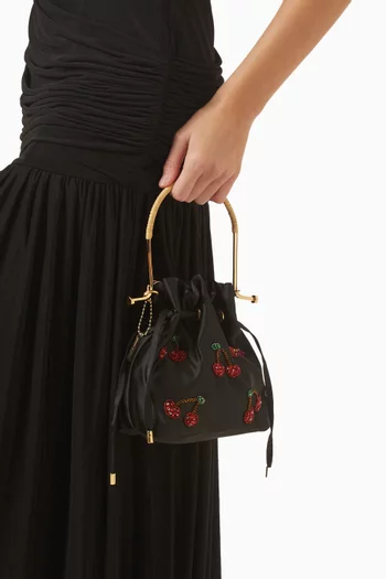 Bel Cetim Cherry Bag in Satin