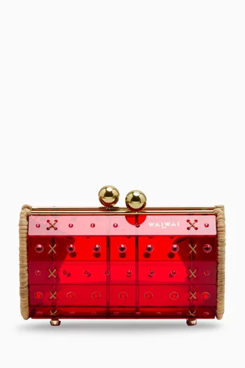 Crystal-embellished Clutch in Acrylic