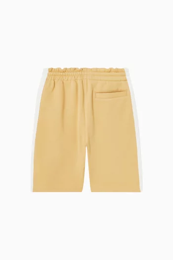 Striped Logo Sweatshorts in Cotton-fleece