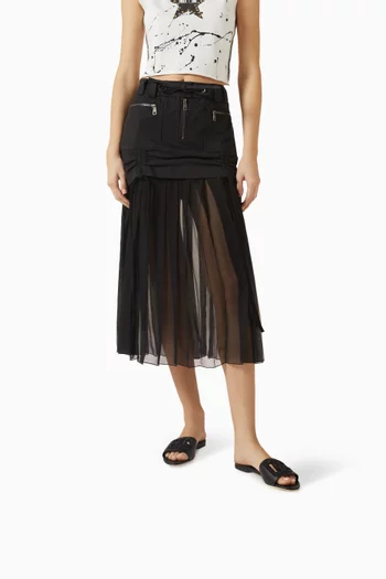 Bianca Strass-embellished Logo Slide Sandals in leather