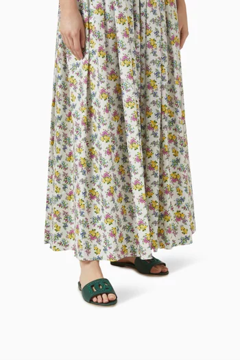 حذاء مفتوح بيانكا بشعار الماركة مرصع بالكريستال جلد