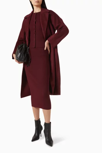 Crewneck Cardigan in Rib-knit