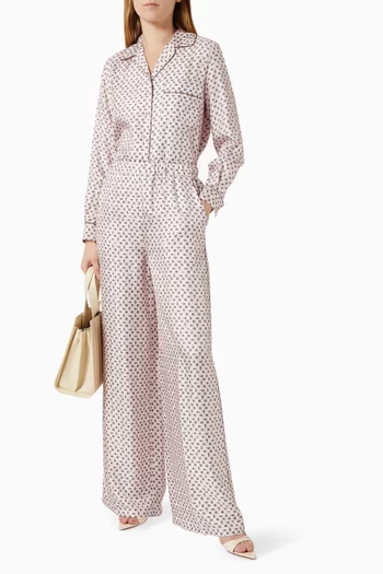 Printed Shirt in Silk-twill