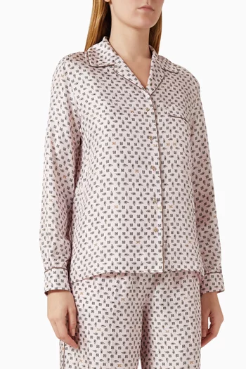 Printed Shirt in Silk-twill