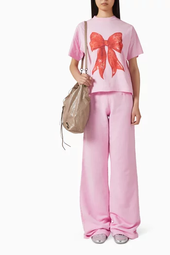 Medium-fit Bow T-shirt in Cotton Jersey